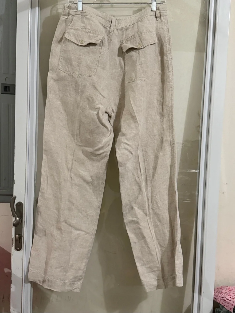 Old Navy Beige Linen-Blend Chinos